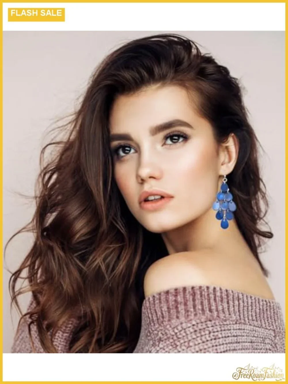 Shell Teardrop Dangle Earrings Long Layered Rhombic Drop Statement Beach Jewelry